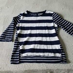 Merona Navy and White Waffle Knit Top